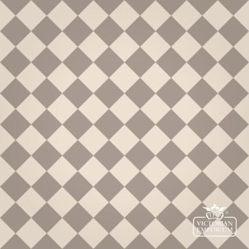 Victorian Path tiles - White and Grey - 64mm x 64mm squares (suitable for outdoor use)
