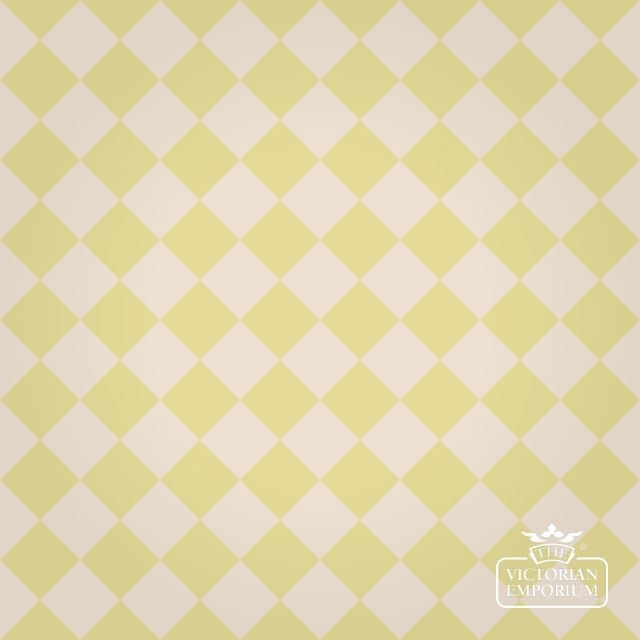 Victorian Path tiles - White and Lime - 64mm x 64mm squares (suitable for outdoor use)