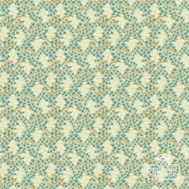 Linwood Wallpaper Miyagi Green Blue