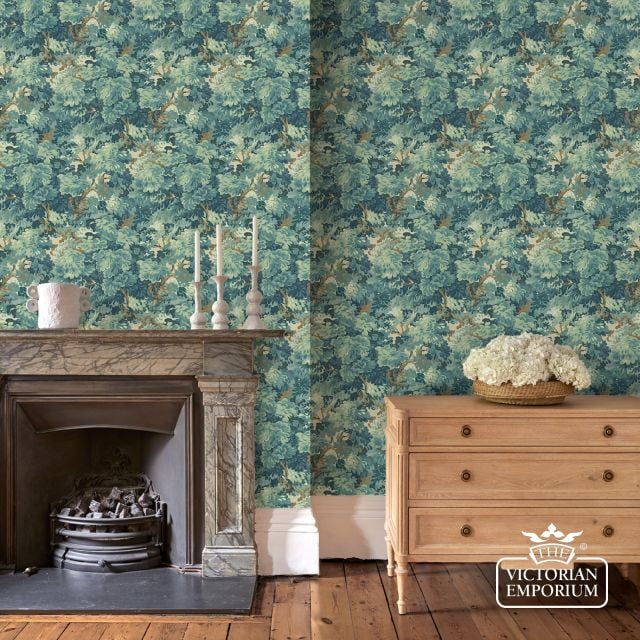 Linwood Wallpaper English Oak 1 Blue A