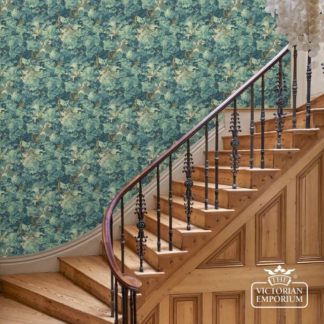 Linwood Wallpaper English Oak 1 Blue B