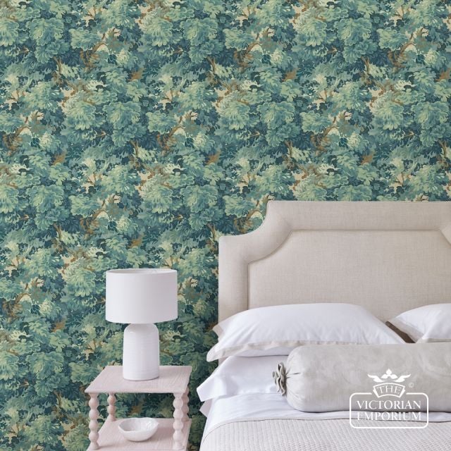 Linwood Wallpaper English Oak 1 Blue D