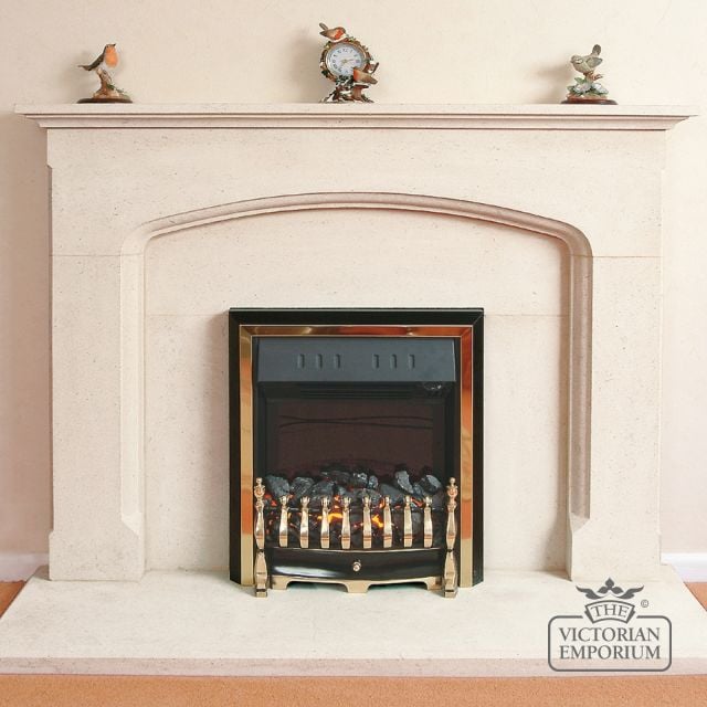 Crescent Stone Fireplace