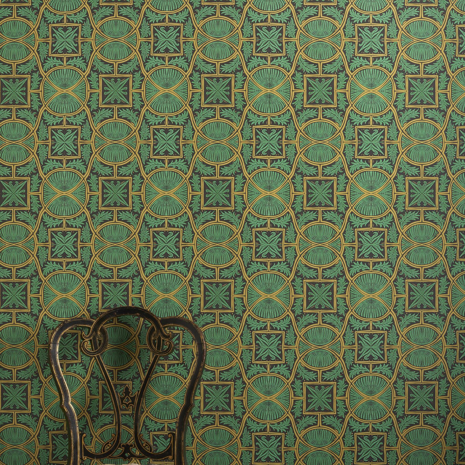 SGT Pepper Wallpaper in Arsenic The Victorian Emporium