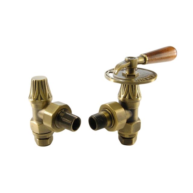 Steampunk style Throttle Manual Radiator valve set - 1/2” or 3/4” connection