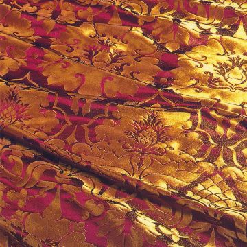 Bellini Historic Fabric   Comper Purple Lumiyarn