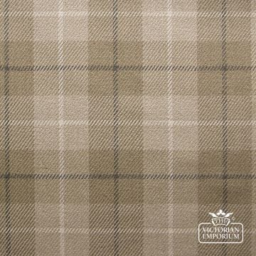 Whitby Checked 100% Cotton Fabric - Natural