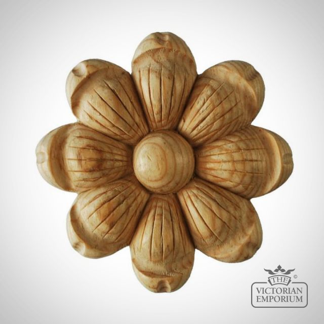 Carved Flower Decorative Wooden Moulding In A Choice Of Sizes