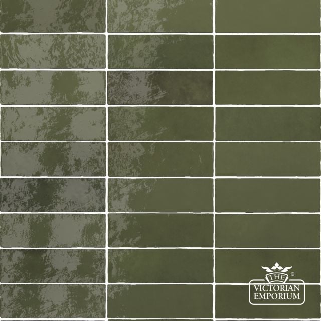 Glazed Brick Slip in Botanical Green