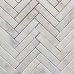 Carrara herringbone mosaic