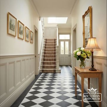 Chapel Black And White Hallway Vem