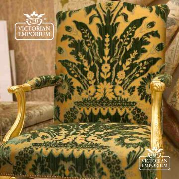 Versailles Fabric Floral Damask Cut Silk Velvet Design F0151 Emerald