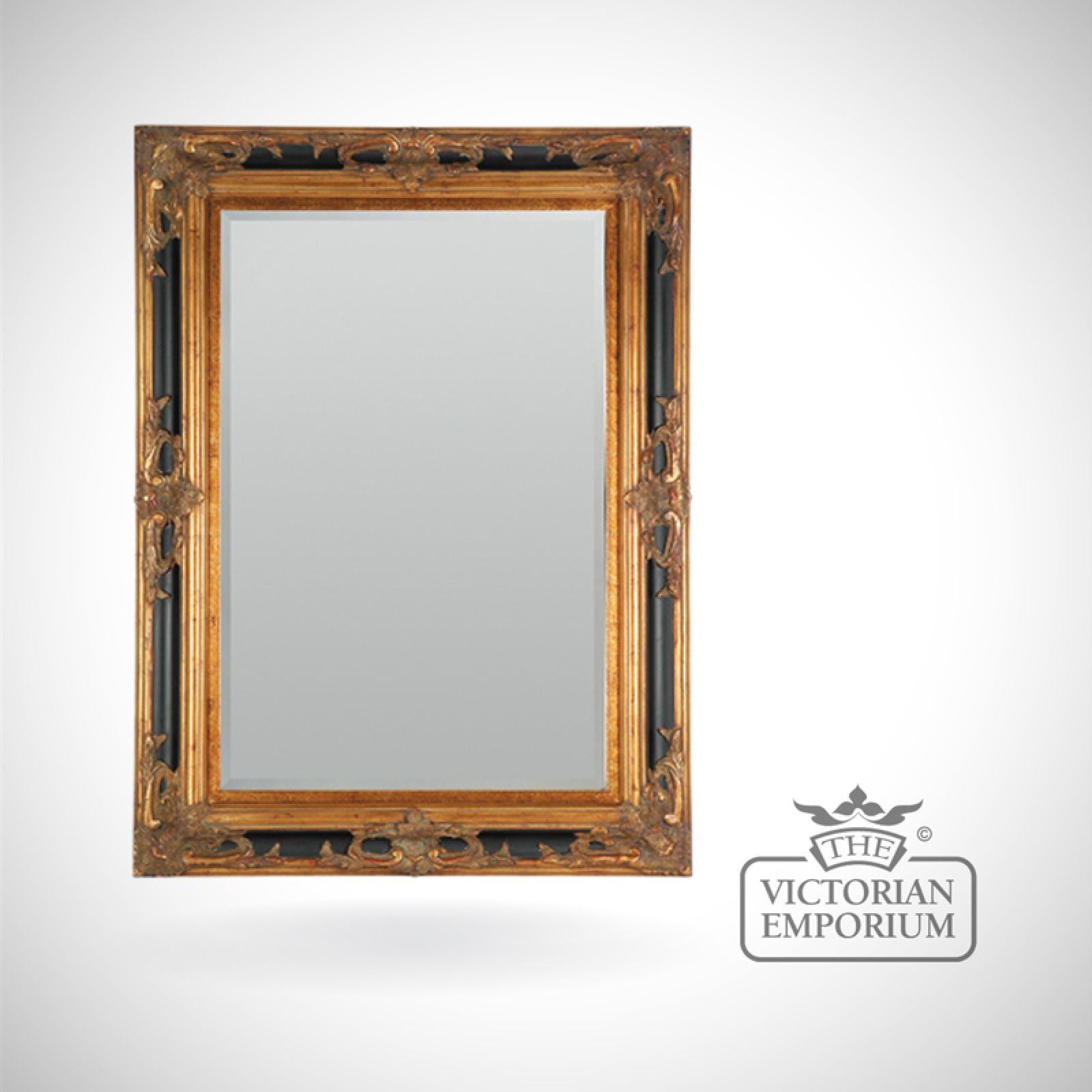 Sienna Mirror in Black and Gold in a choice of sizes