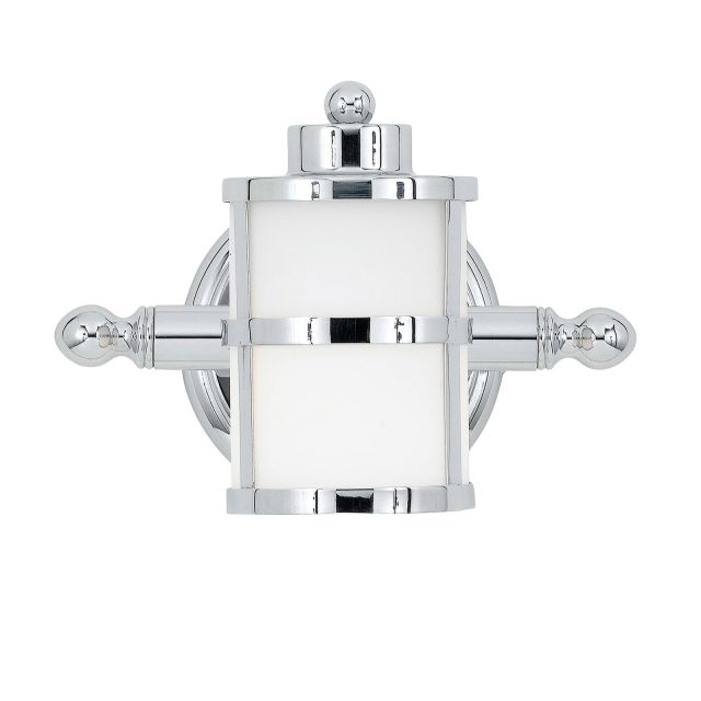 Tranquility Single Bathroom Light in Polished Chrome