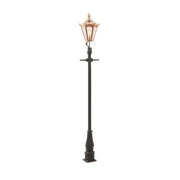 Lamp post 3050mm high and large square steel lantern