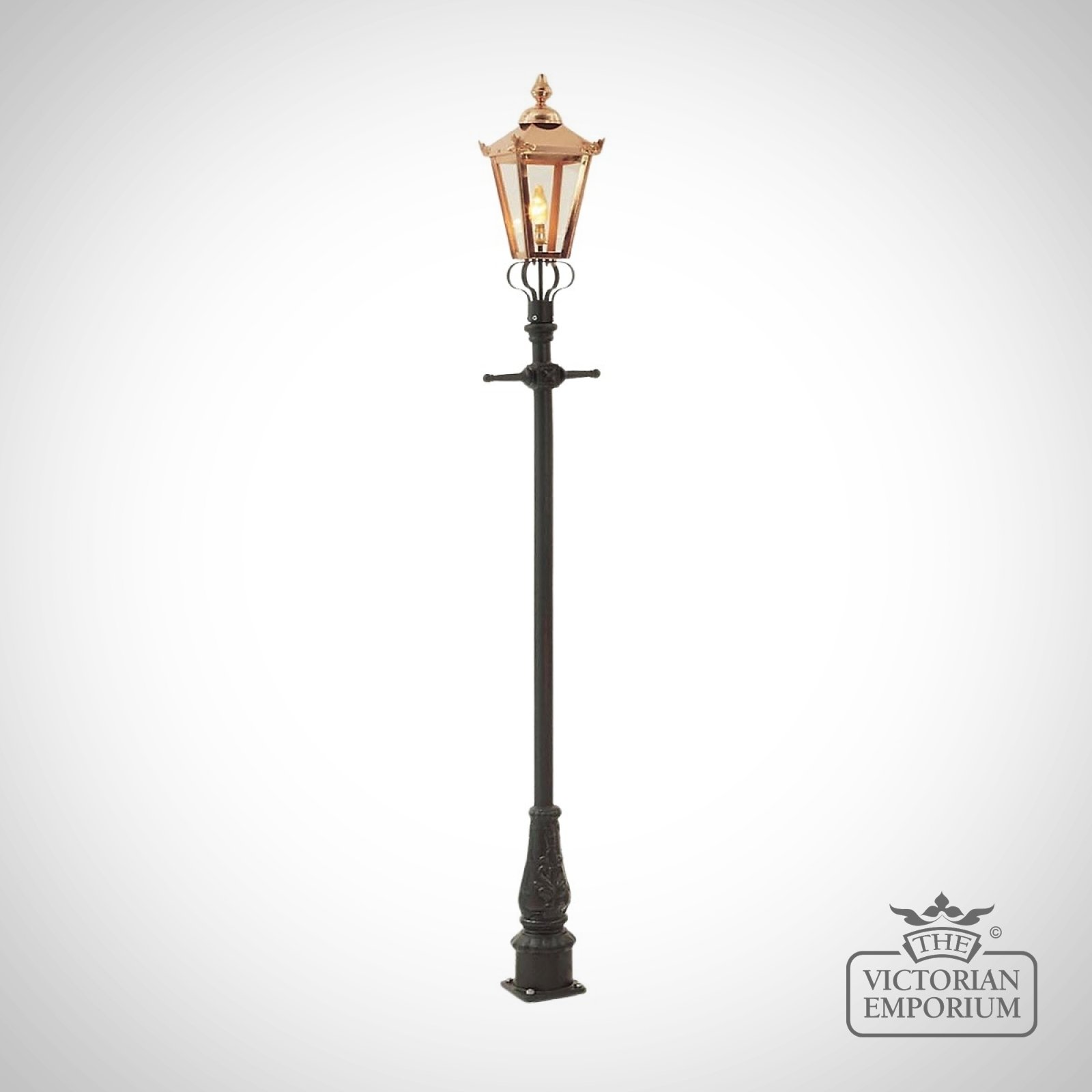 Victorian Garden Lamp Post (style 1) - Cast Iron Base and Ladder Bar