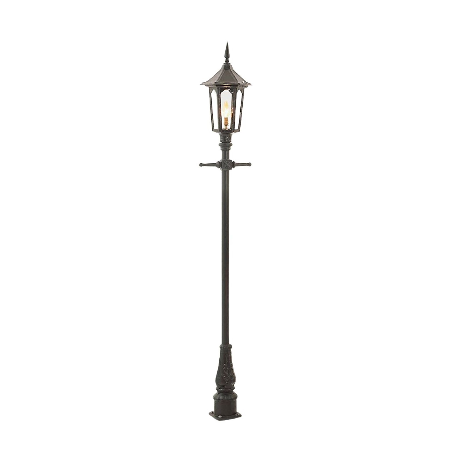 Lamp post 2260mm high and hexagonal cast alloy lantern