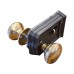 143038   30350aai125 rim latch 125mm with knurled brass cottage knob set