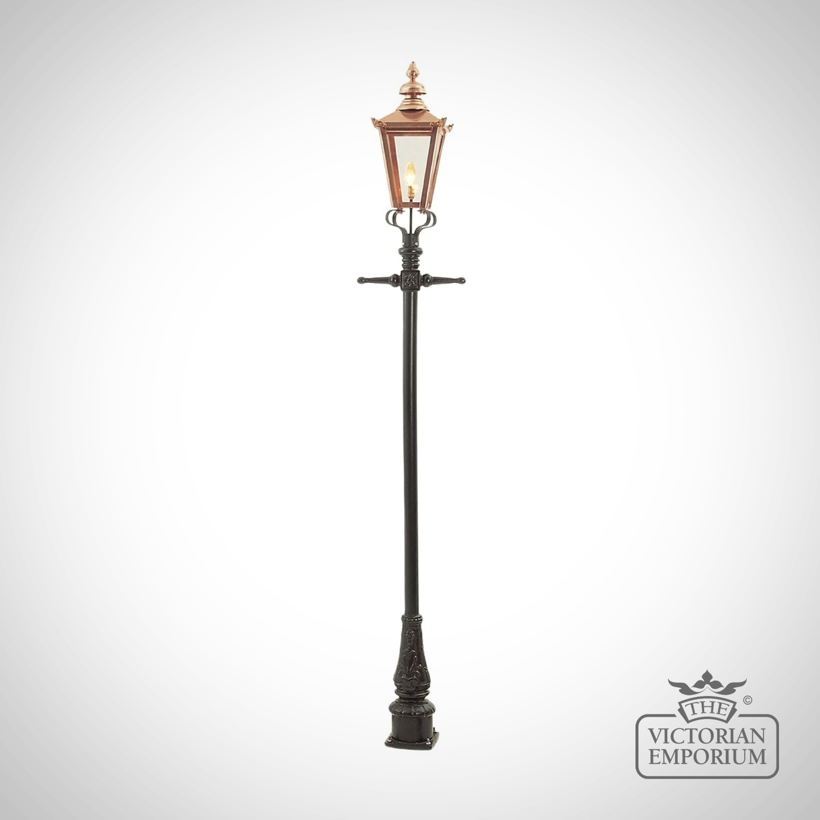 Lamp Post 2770mm High And Medium Copper Square Lantern