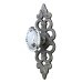 148648   49086gcgaic35 knob oval grey distressed crackle glaze 35mm 1 2
