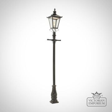 Lamp Post 2160mm High And Square Stainless Steel Lantern