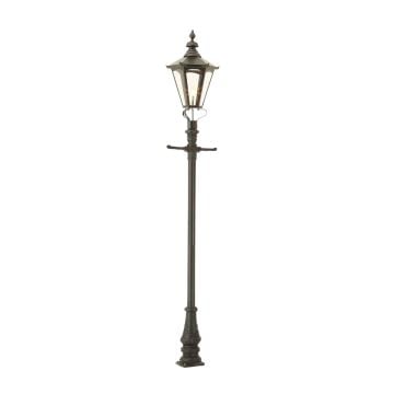 Lamp post 2160mm high and square stainless steel lantern