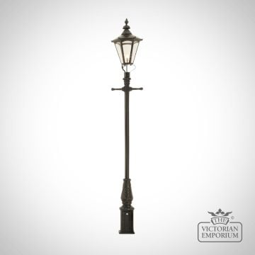 Lamp post 3505mm high and large square stainless steel lantern