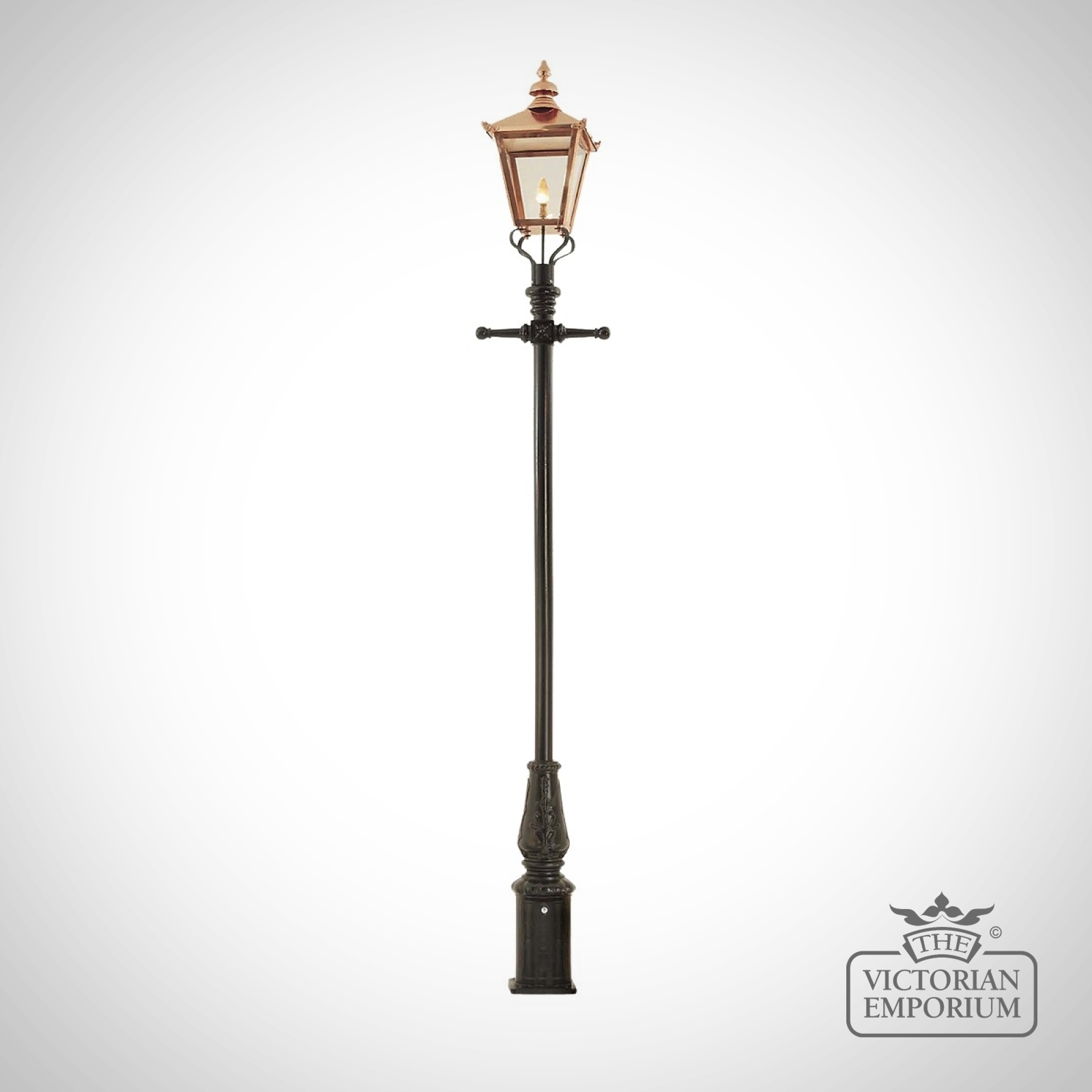 Lamp Post 3505mm High And Large Copper Square Lantern