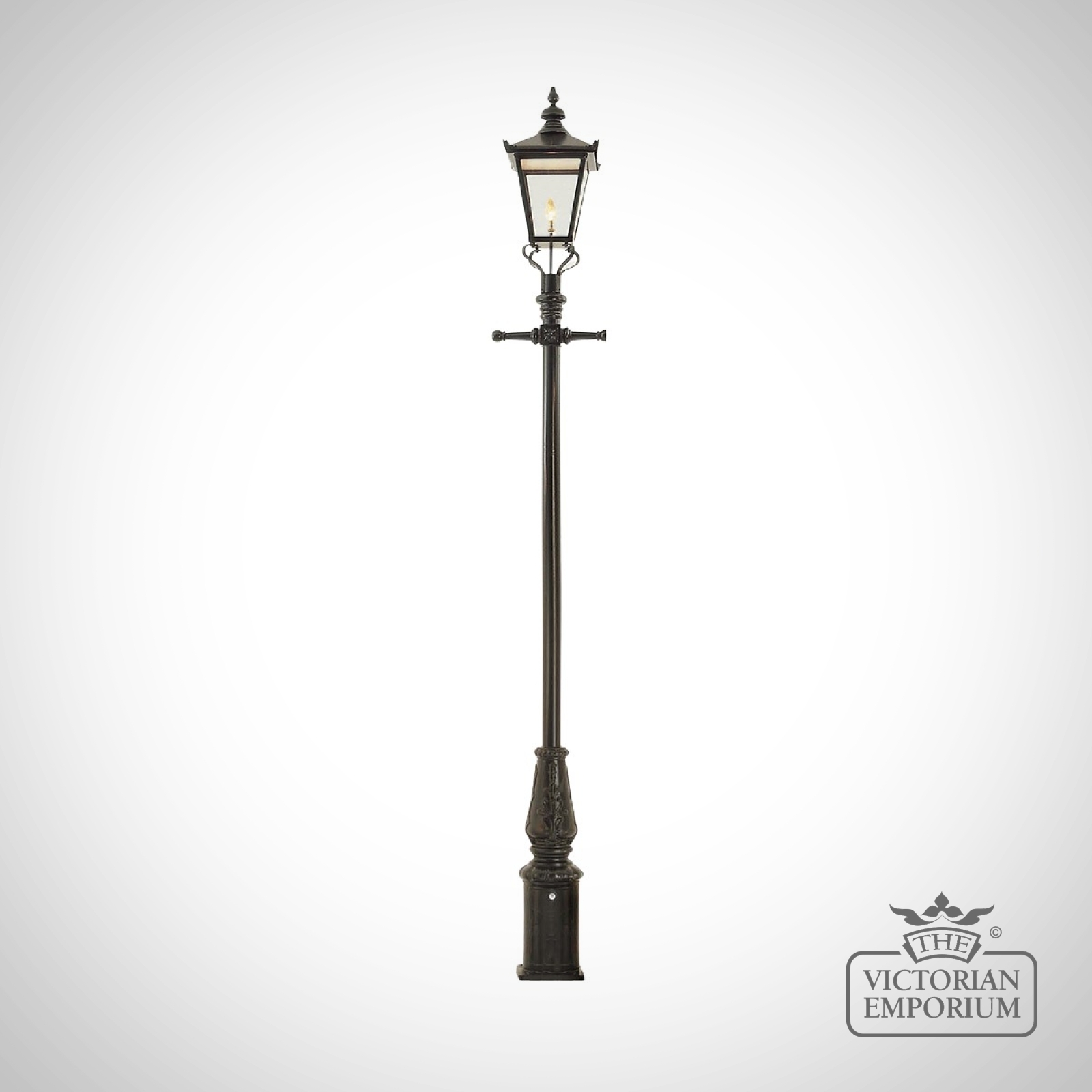 Lamp Post 3580mm High And Large Square Steel Lantern
