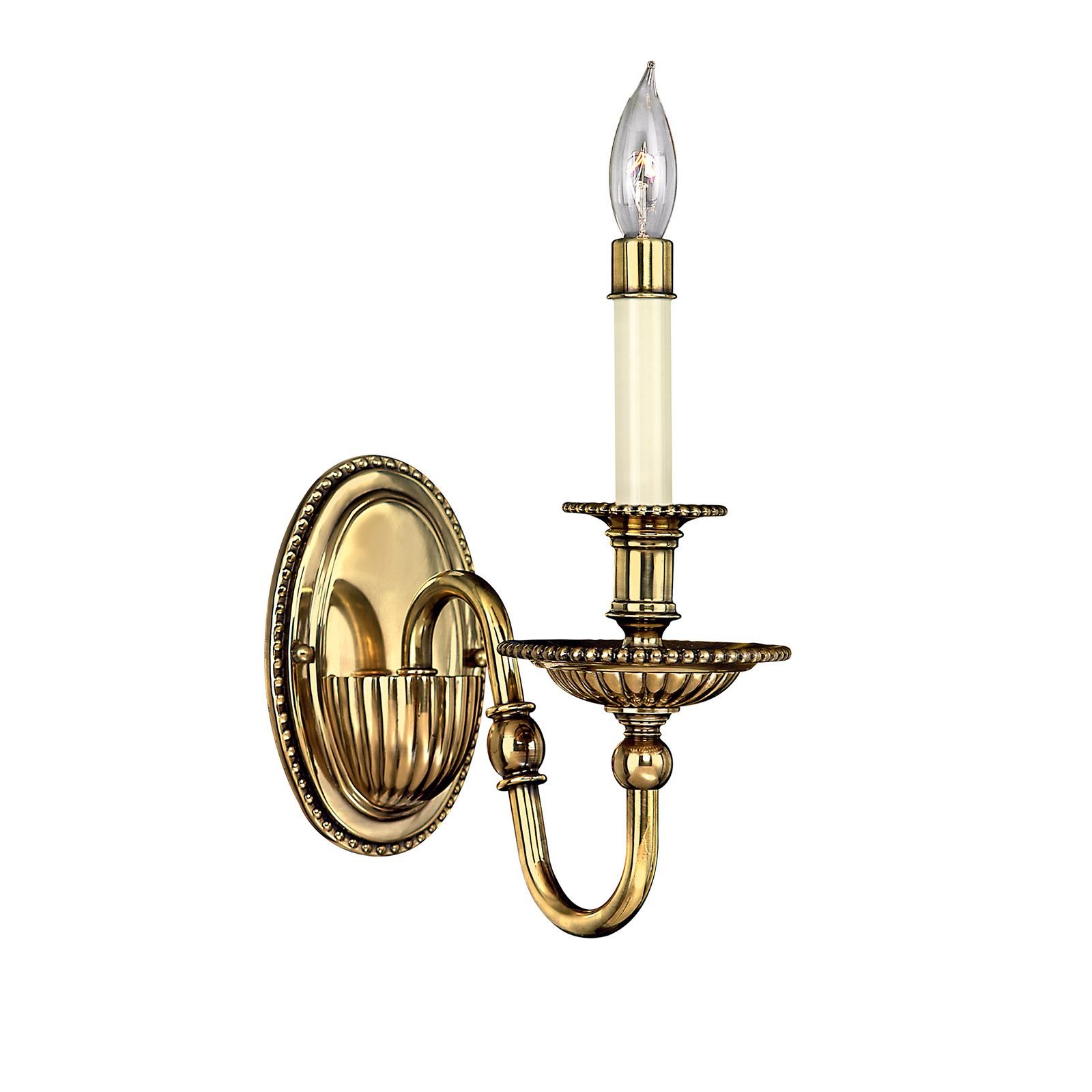 Cambridge single brass wall sconce