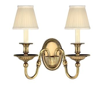 Cambridge double brass wall sconce