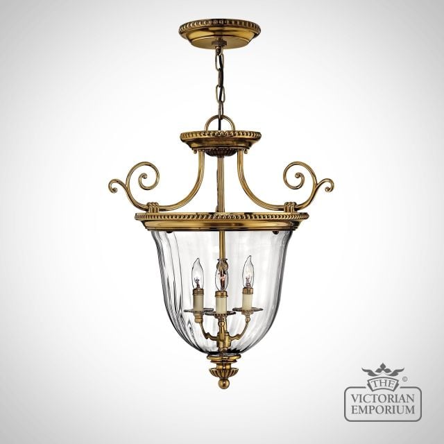 Cambridge Small Solid Brass Pendant Light