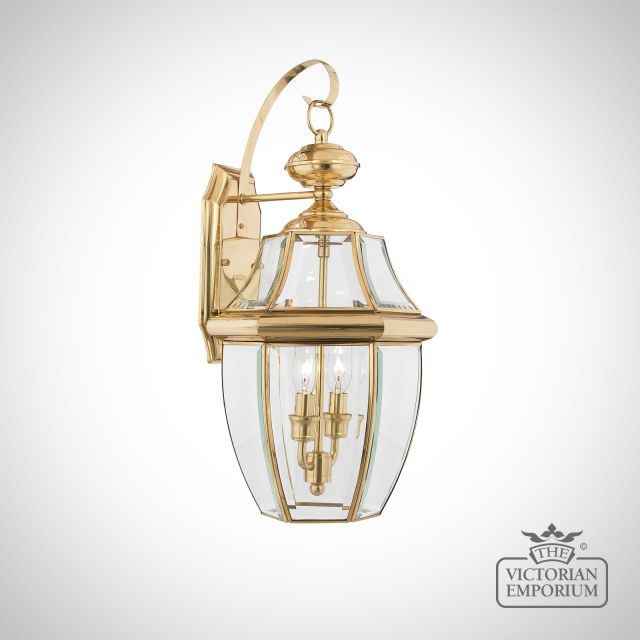 Newbury Large Wall Light in Polished Brass