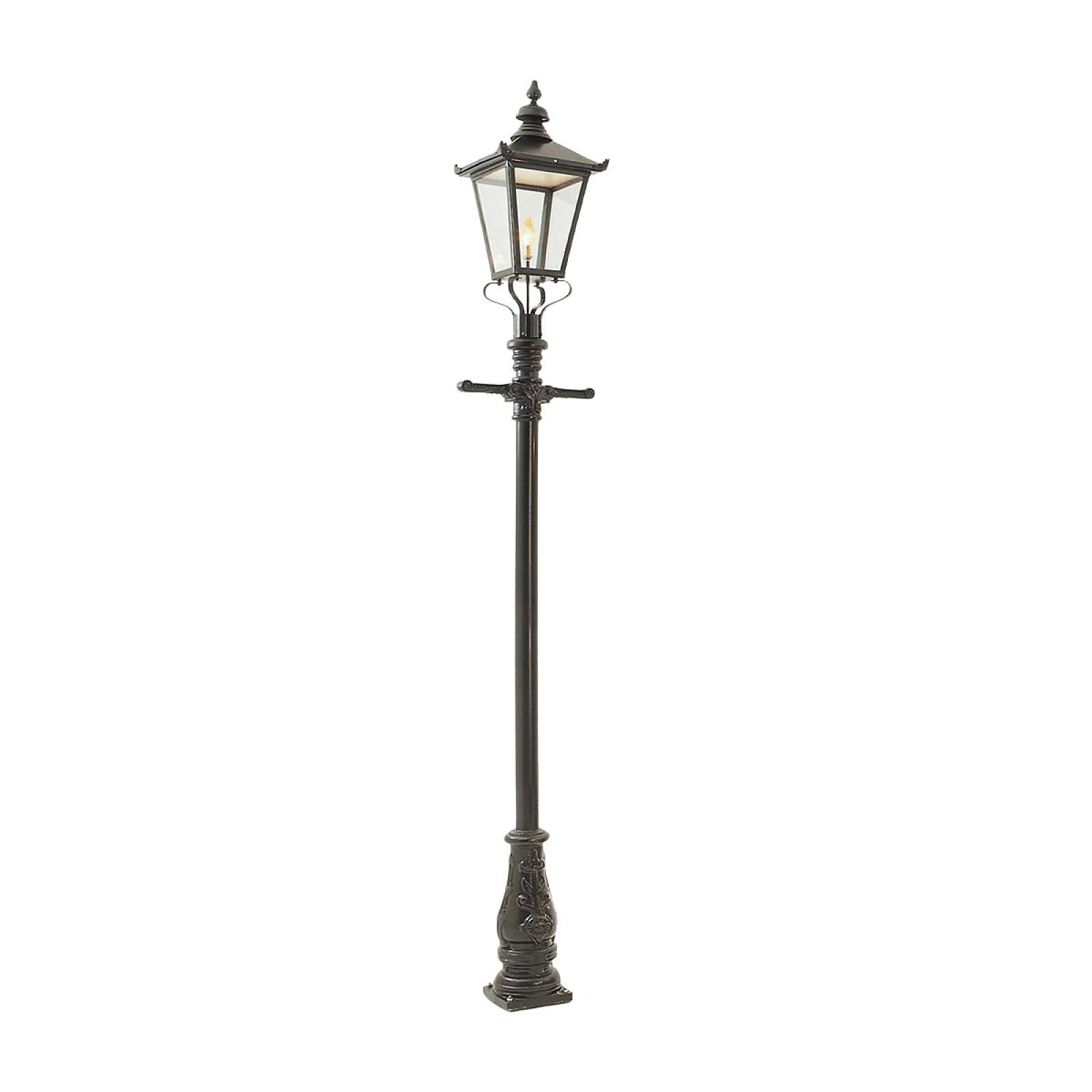 Lamp post 3050mm high and large square steel lantern