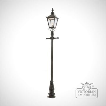 Lamp post 3580mm high and large square steel lantern