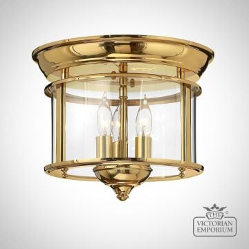 Gentry Flush Mount Light In Polished Brass