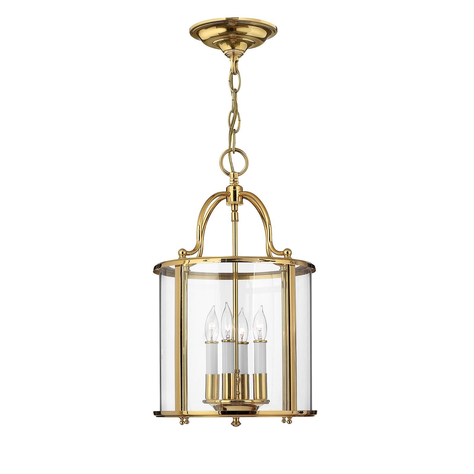 Gentry medium pendant in polished brass