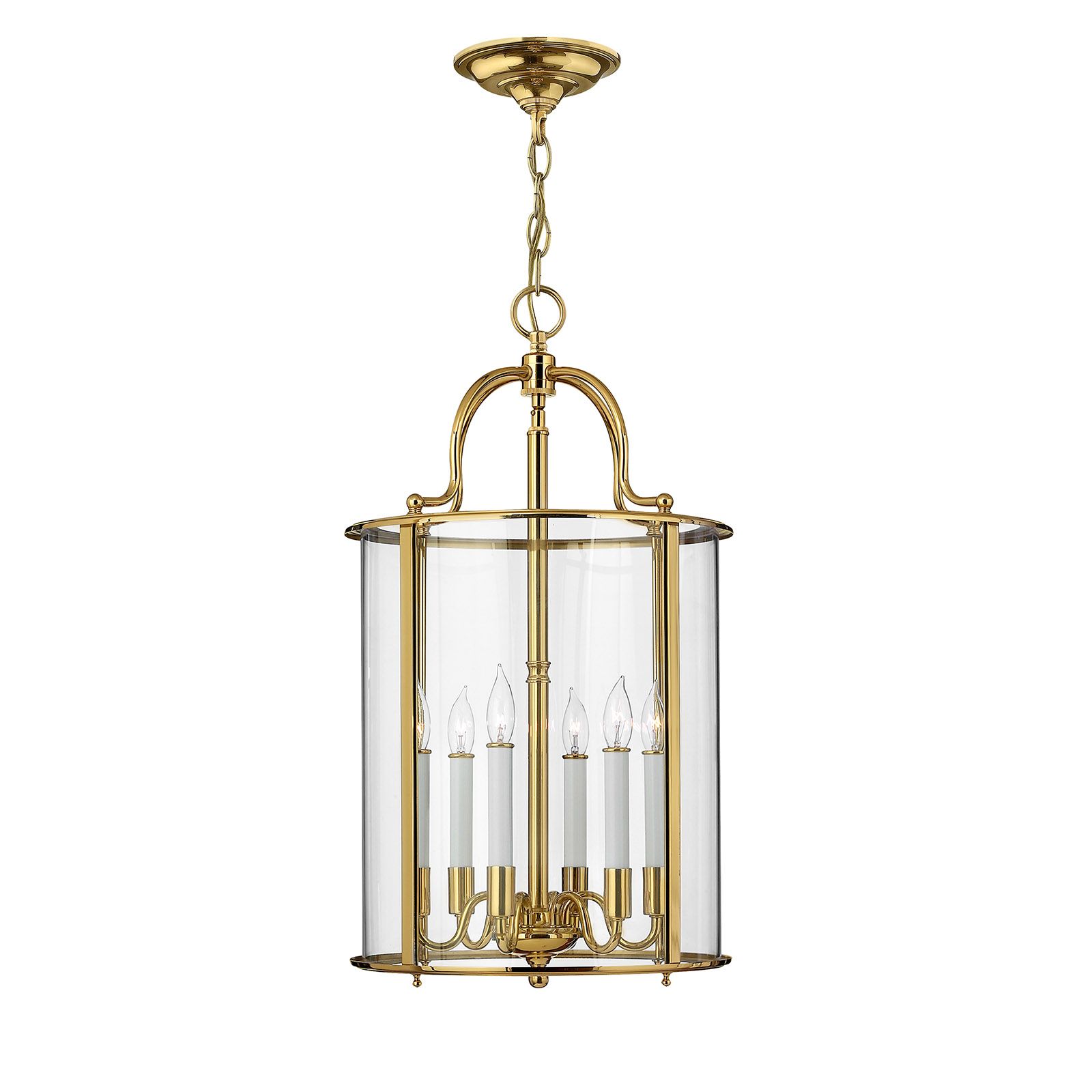 Gentry large pendant in polished brass