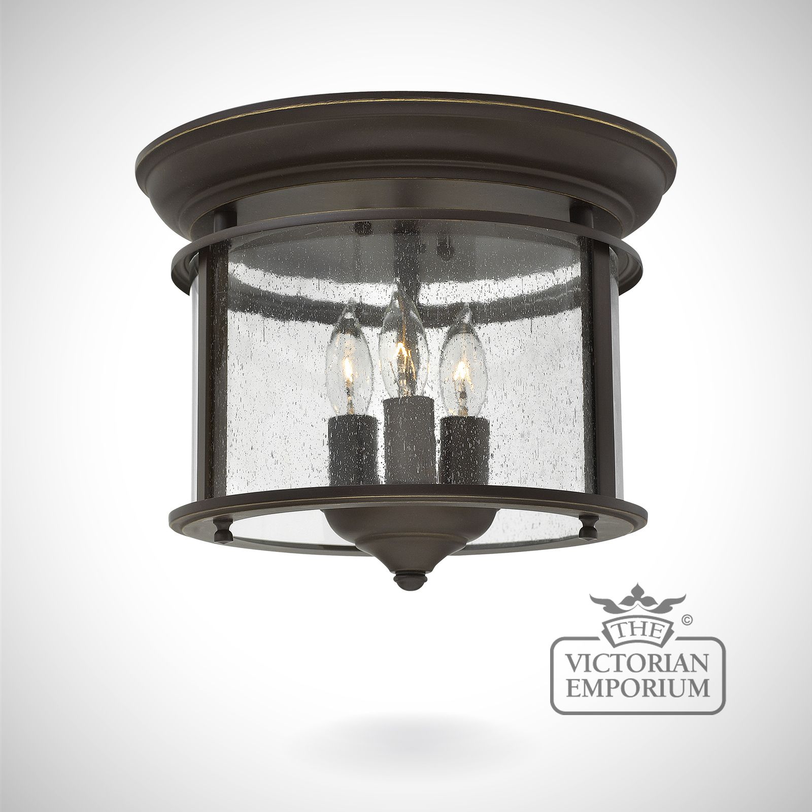 Gentry flush mount light in old bronze