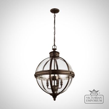 Adam 4 light pendant in British bronze