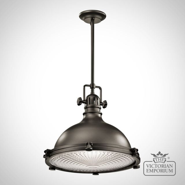 Hatters Bay Large 1 Light Pendant In Old Bronze