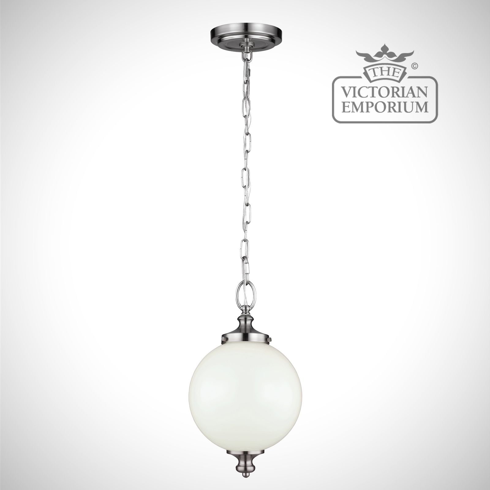 Parks small pendant in brushed steel