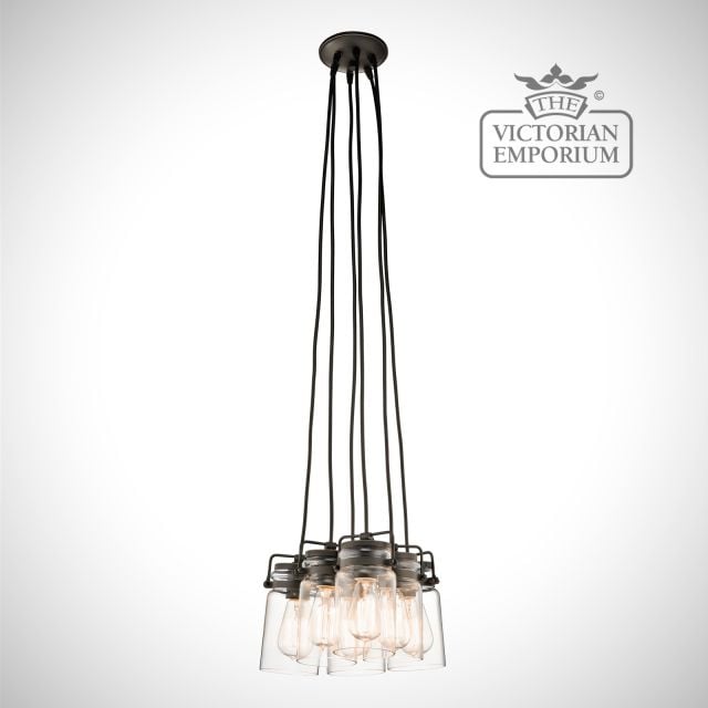 Brinkley 6 light pendant in old bronze