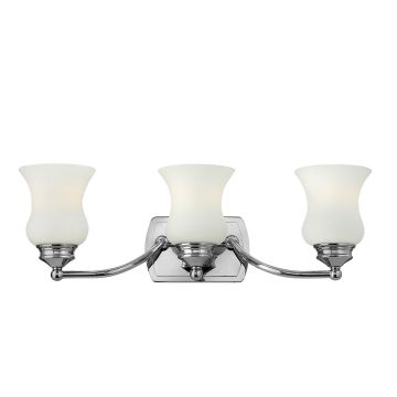 Constance Bathroom triple wall light in polished chrome
