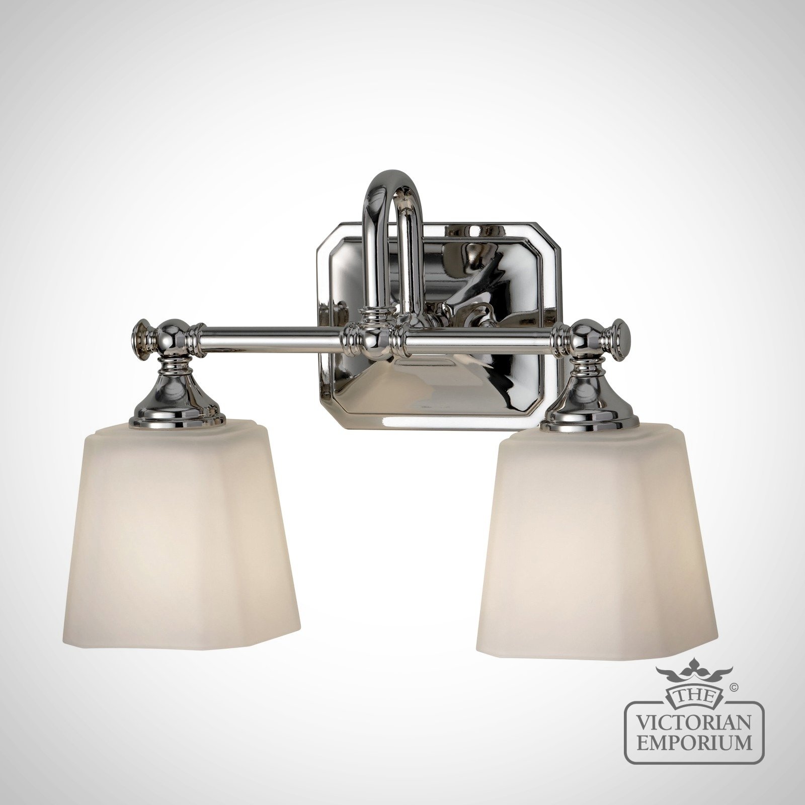 Concord Bathroom Double Wall Light In Polished Chrome