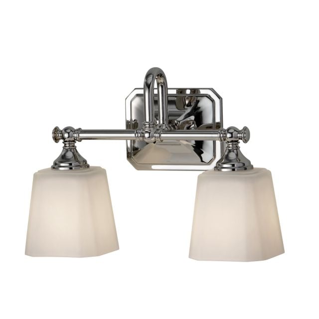 Concord Bathroom Double Wall Light In Polished Chrome