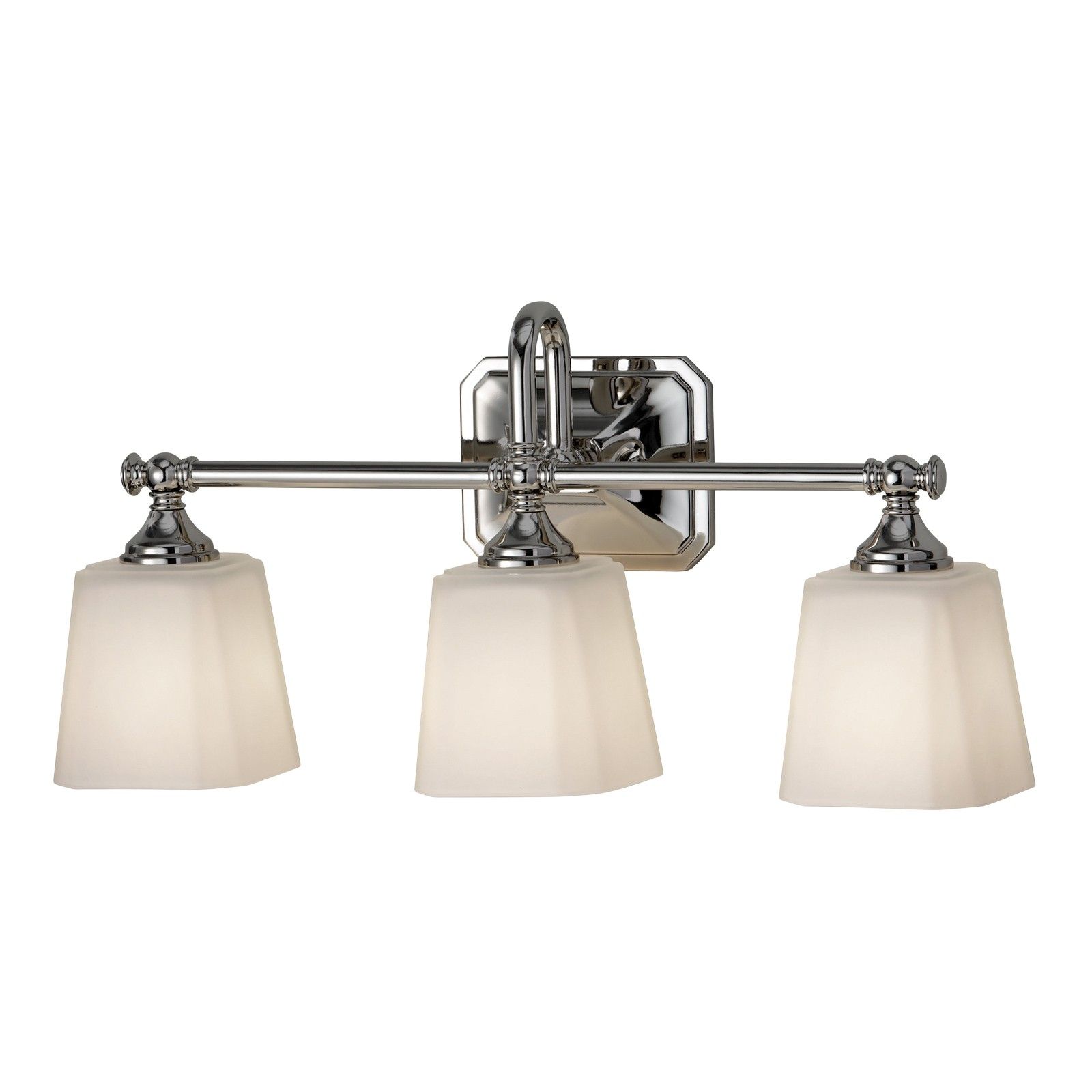 Concord Bathroom triple wall light in polished chrome