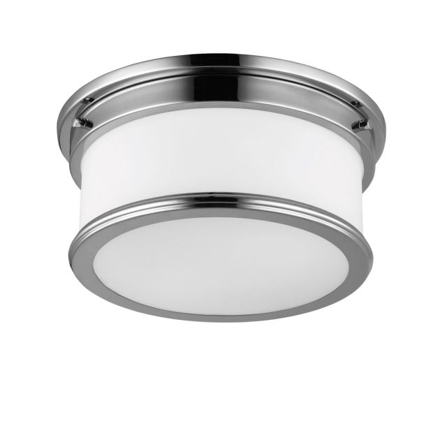 Payne Bathroom flush mount light in polished chrome