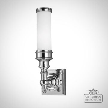 Payne Bathroom Single Wall Light In Polished Chrome - With Ornate Lamp Holder
