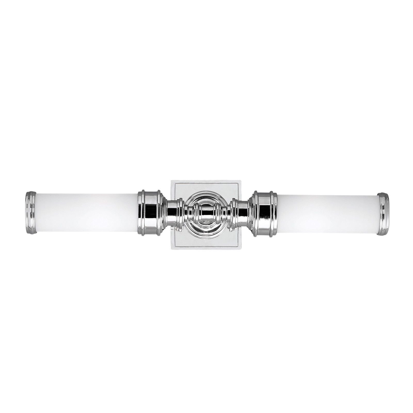 Payne Bathroom double wall light in polished chrome with ornate lamp holder